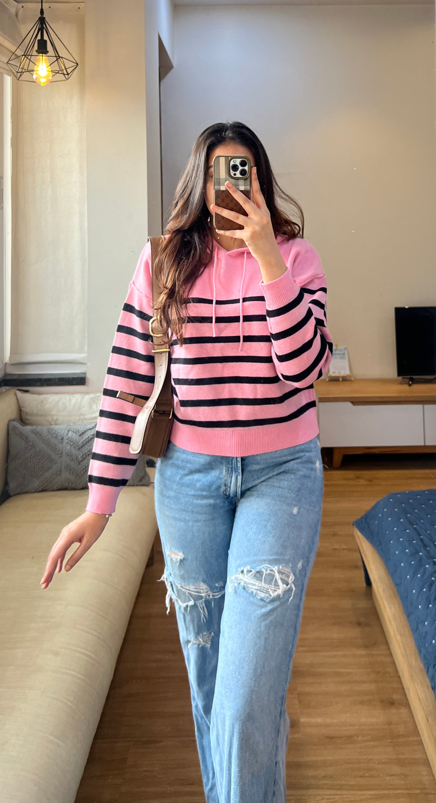 Hooded soft sweater