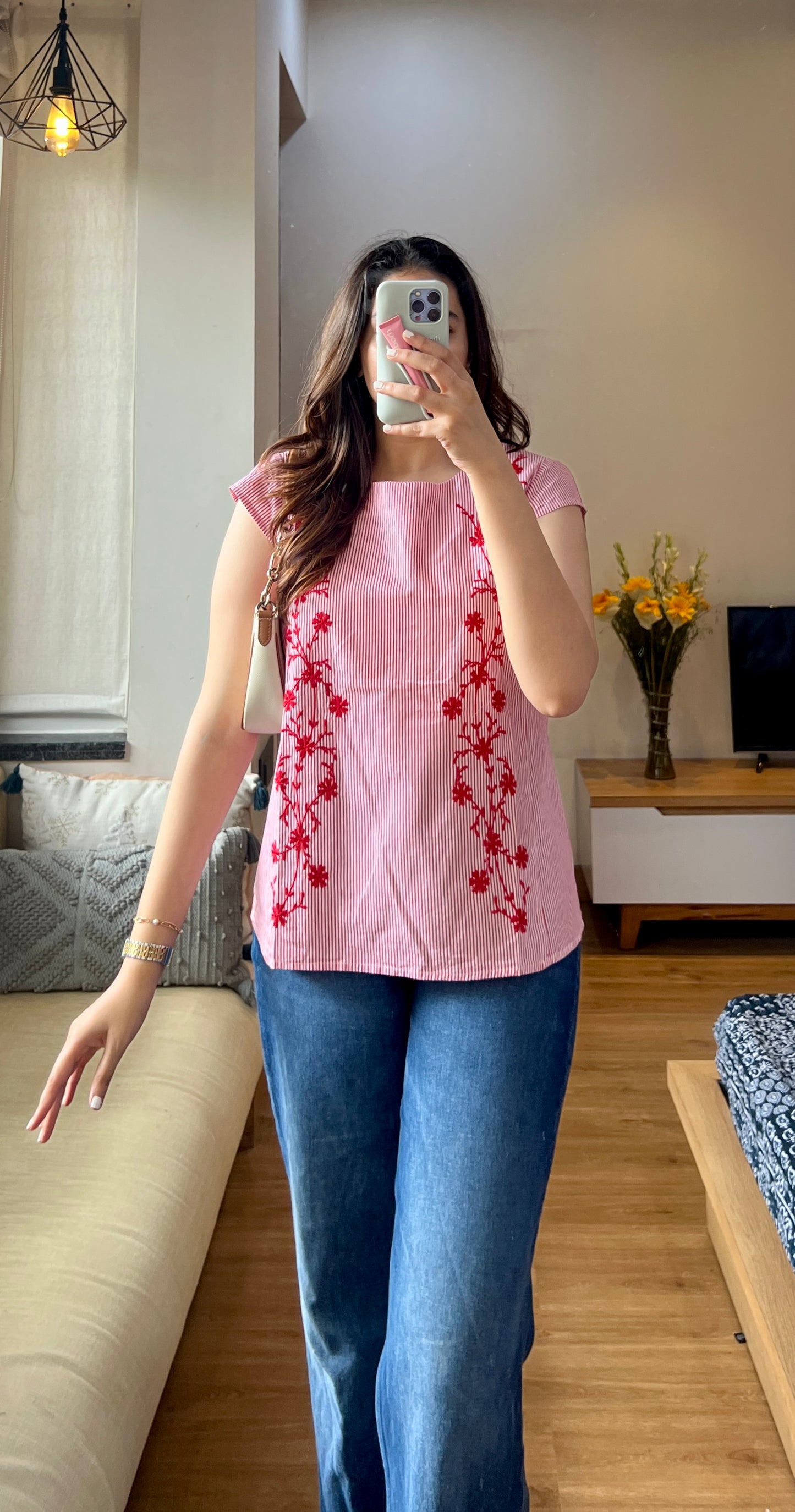 Embroidered top