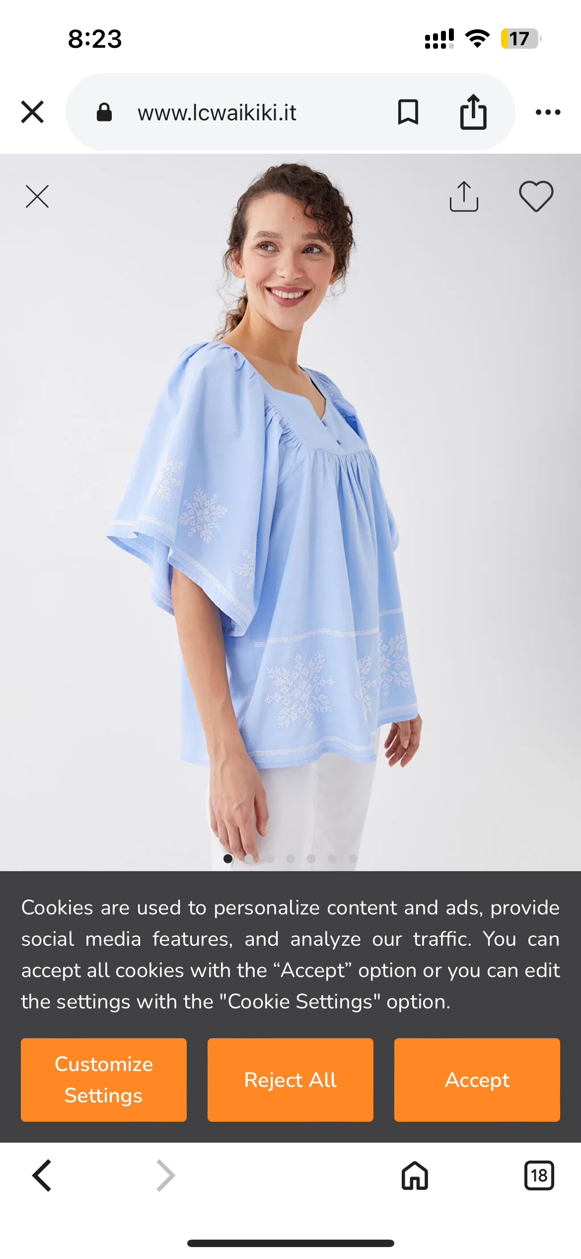 Embroidered Oversized top