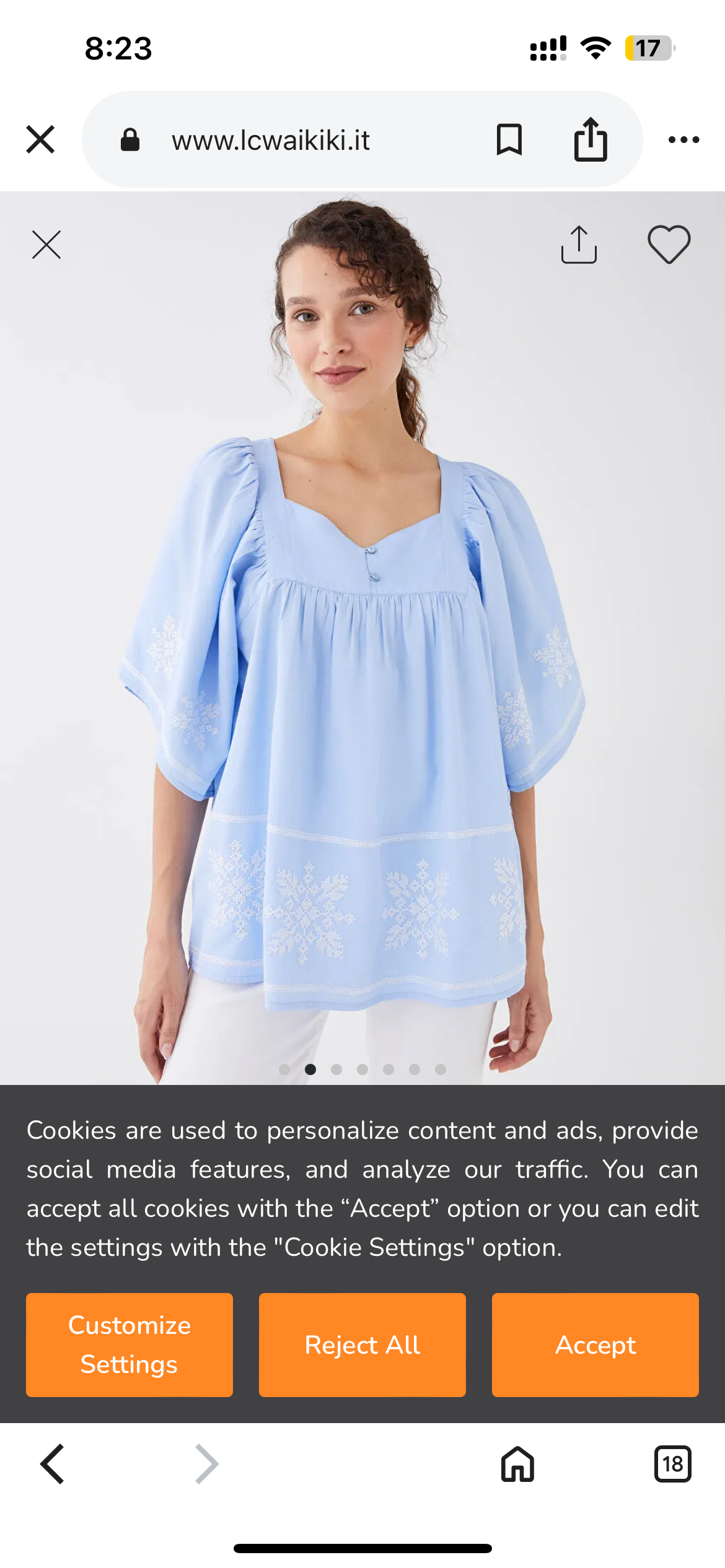 Embroidered Oversized top