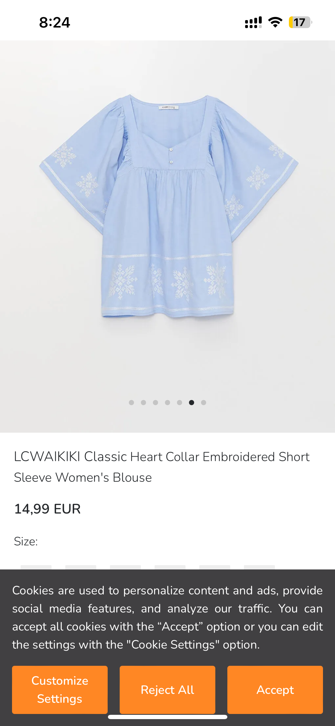 Embroidered Oversized top