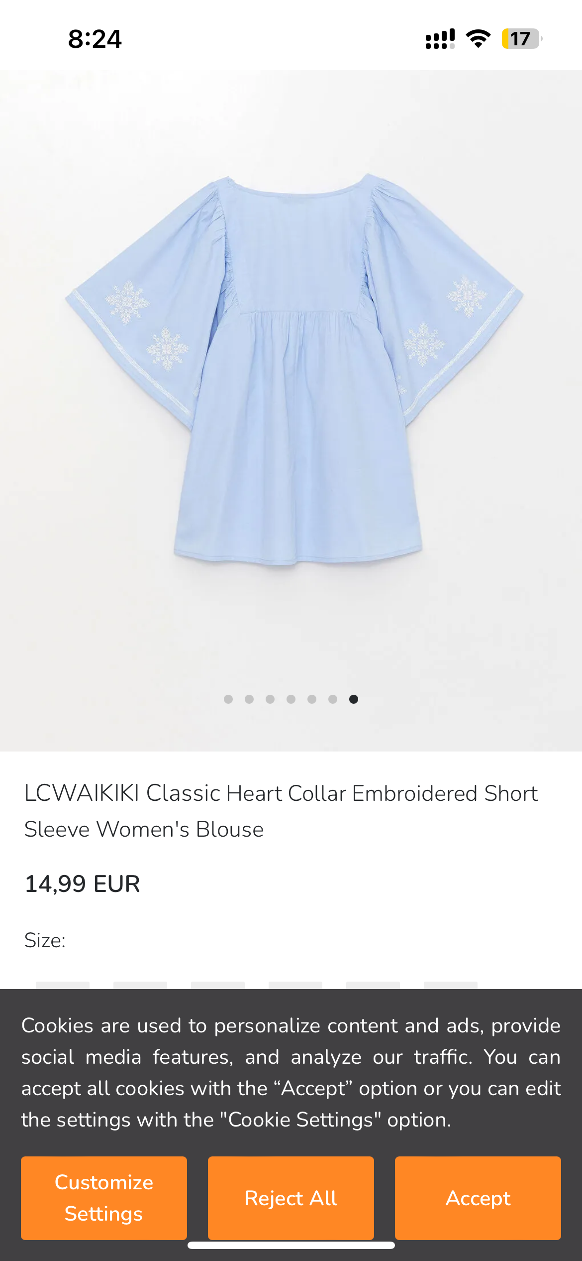 Embroidered Oversized top
