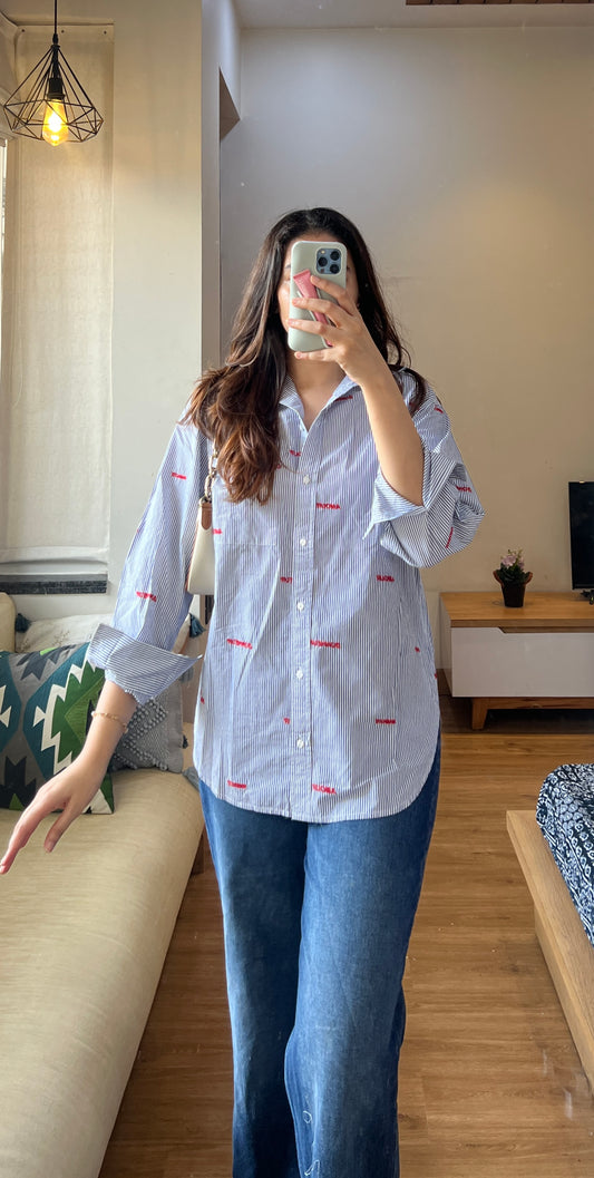Embroidered Oversized shirt