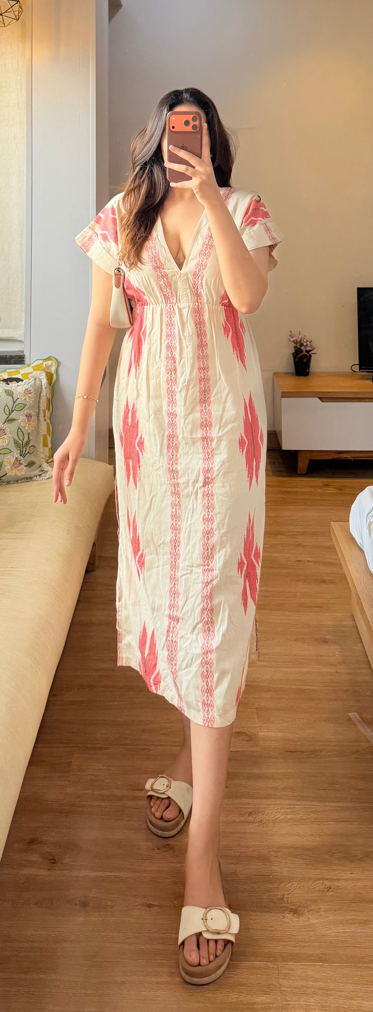 Dress with side cuts & slit