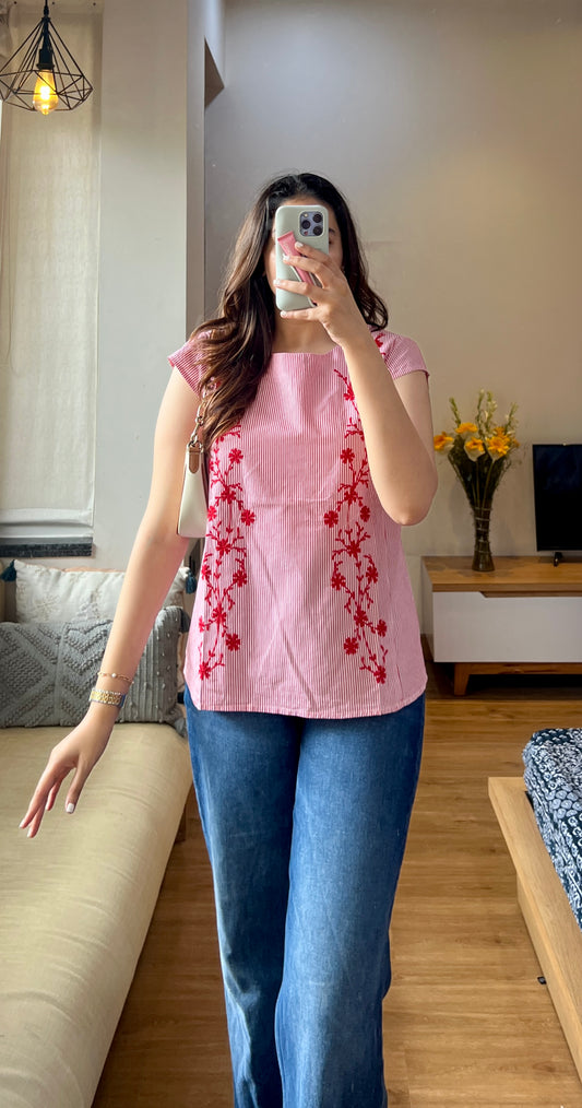 Embroidered top