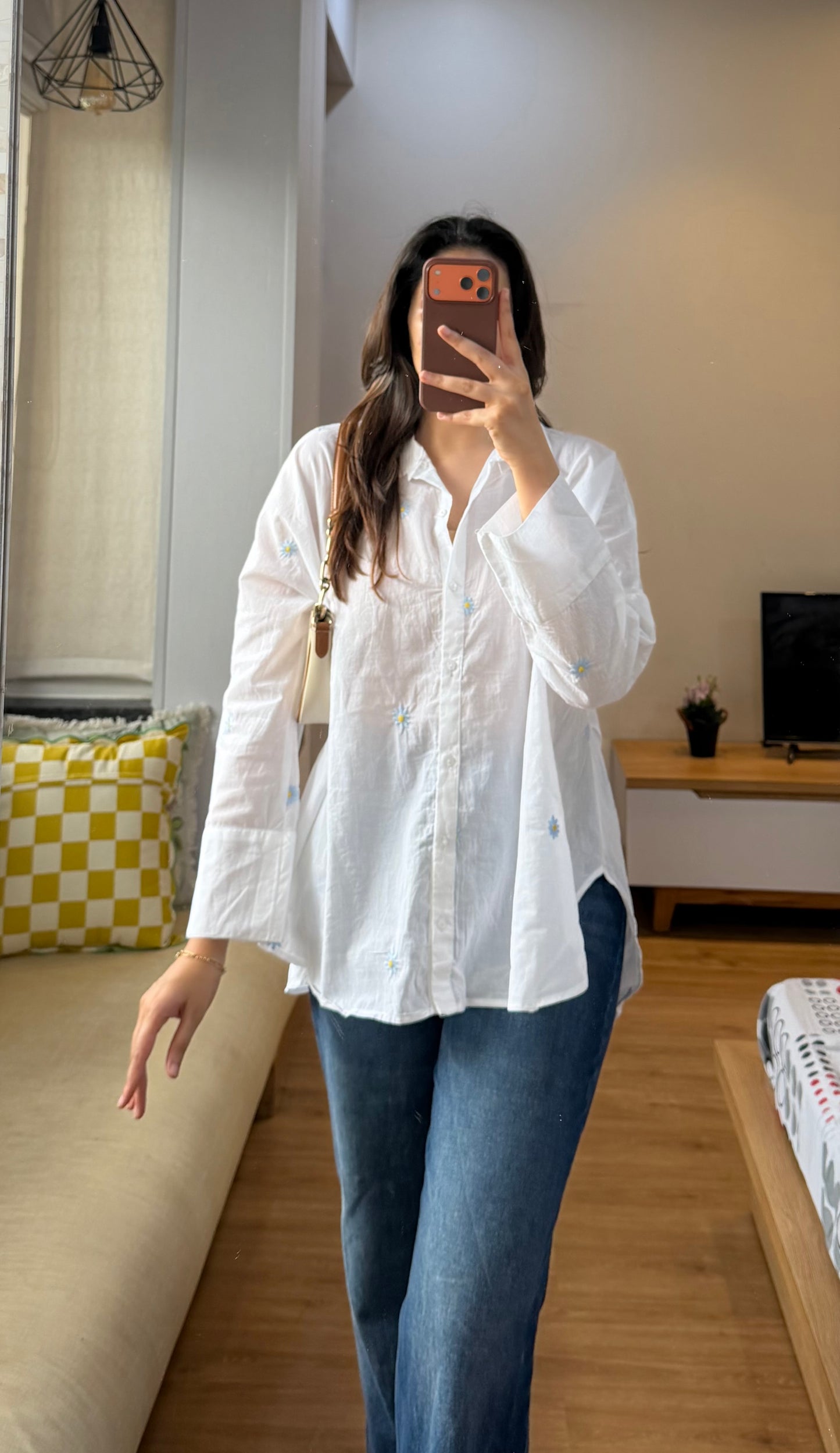 Floral embroidered Shirt
